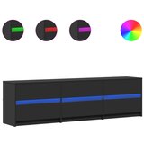 Maison Chic TV omarica - TV stojalo - Televizijska omarica z LED črna 180x34x50 cm inženirski les, (21699447) | Shoptok.si