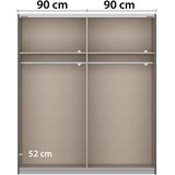 Rauch Möbel omara z drsnimi vrati, barve šampanjca, hrast artisan | Shoptok.si