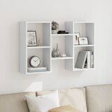 Maison Chic Stenska polica - Viseča Polica bela 96x18x60 cm iverna plošča, (21794015) | Shoptok.si