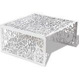  Klubska mizica srebrna geometričen odprt dizajn aluminij | Shoptok.si