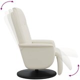  Masažni naslonjač od umjetne kože s osloncem za noge krem | shoptok.hr