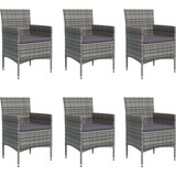  7-dijelni vrtni blagovaonski set s jastucima sivo-crni | shoptok.hr