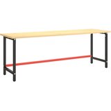  Okvir za radni stol mat crni i mat crveni 220x57x79 cm metalni | shoptok.hr