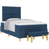 vidaXL Krevet s box springom s madracem i klupom plavi 120x200 cm tkanina | shoptok.hr