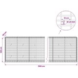  Gabion s žicom debljine 3 5 mm i mrežom 5x10 cm 1100x30x100 cm - 30 cm 100 cm 1100 cm | shoptok.hr