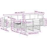 Set vanjskih sofa 9 kom. Prirodna i antracit Poliester | shoptok.hr