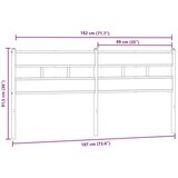 vidaXL Uzglavlje dimljena boja hrasta 180 cm željezo konstruirano drvo | shoptok.hr