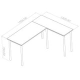 Hanah home viva l - black, atlantic pine blackatlantic pine study desk | ePonuda.com