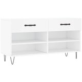 vidaXL klop za čevlje bela 102x35x55 cm inženirski les | Shoptok.si