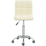 vidaXL Vrtljiv jedilni stol krem blago, (20939983) | Shoptok.si