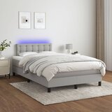  s oprugama i madracem LED svjetlosivi 120x190 cm tkanina | shoptok.hr