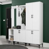 Hanah home čiviluk set 5040-5000-5030 white hall stand