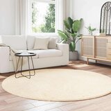  Čupavi tepih s visokim vlaknima krem 200x200 cm poliester | shoptok.hr