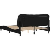  Okvir kreveta s LED-om bez madraca Hvar crni 160x200 cm od tkanine | shoptok.hr