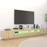 vidaXL TV omarica z LED lučkami sonoma hrast 260x35x40 cm | Shoptok.si
