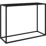 Maison Chic konzolna miza - miza ob steni črna 100x35x75 cm kaljeno steklo, (21786403) | Shoptok.si