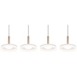  Črno-bela in zlata LED zatemnitvena viseča svetilka s steklenim senčilom Celeste – | Shoptok.si