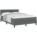 vidaXL Postelja s škatlasto vzmetjo z vzmetnico temno siva 140x190 cm tkanina Cene