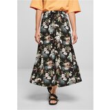 UC Ladies Women's viscose midi skirt black tropical Cene