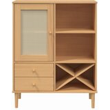  Visoka komoda SENJA smeđa izgled ratana 90x40x112 cm borovina | shoptok.hr