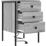  Noćni ormar Sivi hrast sonoma 42 x 41 x 61 cm Konstruirano drvo | shoptok.hr