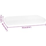  Vzglavnik za spanje Enobarvno Bela 70 x 36 x 13 cm, (5000148613) | Shoptok.si
