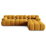Micadoni Home Žuta baršunasta kutna garnitura Bellis – | shoptok.hr