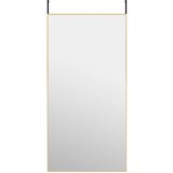 Maison Chic Ogledalo - Zrcalo - Kozmetično ogledalo za vrata zlato 50x100 cm steklo in aluminij, (21698025) | Shoptok.si