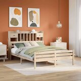 vidaXL Knjižna postelja brez vzmetnice 140x200 cm trdna borovina | Shoptok.si