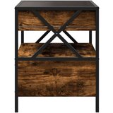  Noćni ormarić s beskonačnim LED boja hrasta 40 x 40 x 51 cm | shoptok.hr