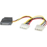 Roline trdi disk priključni kabel [2x 4-polni ženski konektor Molex - 1x električni moški konektor SATA] 0.20 m, (20415751) | Shoptok.si