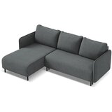 Makamii temno siva raztegljiva/s prostorom za shranjevanje kotna sedežna garnitura (levi kot) luana – | Shoptok.si