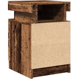 vidaXL Nočna omarica z LED starinski les 35x39x55 cm inženirski les | Shoptok.si