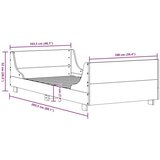  Okvir kreveta bez madraca 100x200 cm konstruirano drvo | shoptok.hr