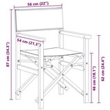  Sklopiva stolica za direktore Siva 56 x 54 x 87 cm | shoptok.hr