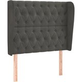 The Living Store vzglavje z ušesi temno sivo 103x23x118/128 cm žamet - vzglavje, (21495462) | Shoptok.si