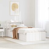  Okvir za krevet s uzglavljem bijeli 90x200 cm masivna borovina | shoptok.hr