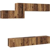  Set TV komoda s ladicama s policom Zidne Ostalo s pohranom 7 pcs Staro drvo 60 x 30 x 30 cm | shoptok.hr