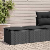 Maison Chic Seti vrtnega pohištva - Vrtna garnitura - Vrtni pohištvo set z blazinami 2-delna črn ratan/akacija, (21797790) | Shoptok.si