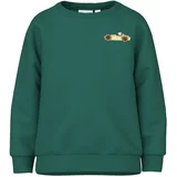 name it Sweater majica 'VASHA' smeđa / pastelno žuta / smaragdno zelena / bijela