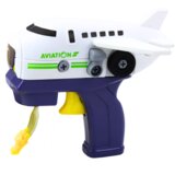 Pištolj za mjehuriće u obliku putničkog aviona - bijelo/plavi | shoptok.hr