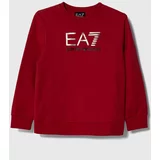 Ea7 Emporio Armani Otroški pulover rdeča barva