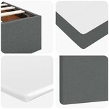 vidaXL Okvir kreveta s madracima tamnosivi 160x200cm od tkanine | shoptok.hr