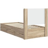  Krevetna konstrukcija s pohranom i uzglavljem Hrast sonoma Smeđa 100 x 200 cm | Shoptok.si
