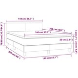  box spring s madracem LED tamnosmeđi 140x200 cm tkanina | shoptok.hr