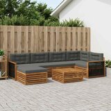  Set vanjskih sofa 7 kom. Prirodna i antracit | shoptok.hr
