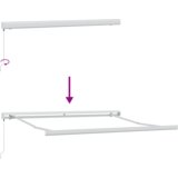 vidaXL Ročna retraktibilna tenda oranžne in rjave barve 350x250 cm | Shoptok.si
