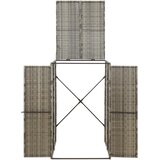  Spremište za kantu za smeće sivo 70 x 80 x 117 cm od poliratana | Eponuda.ba