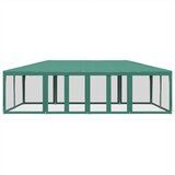 Šator za zabave s 12 mrežasta bočna zida zeleni 8x4 m HDPE | shoptok.hr