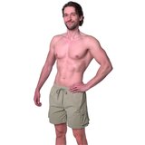 GymBeam Men‘s Swim Cargo Shorts Olive